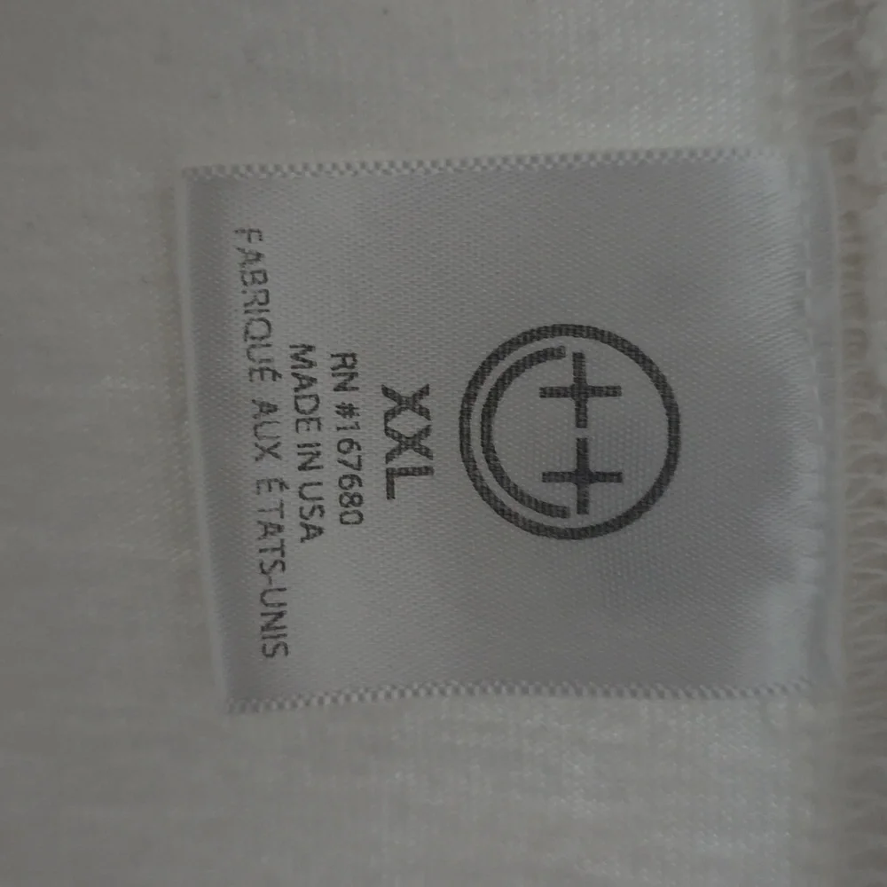White Men's Tee with Circular Cross Logo XXL - Picture 4 of 4